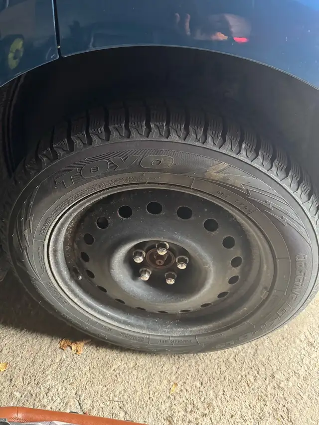 235/60R18 winter tires on 5x108 bolt pattern steel rims - used in Tires & Rims in City of Toronto - Image 2