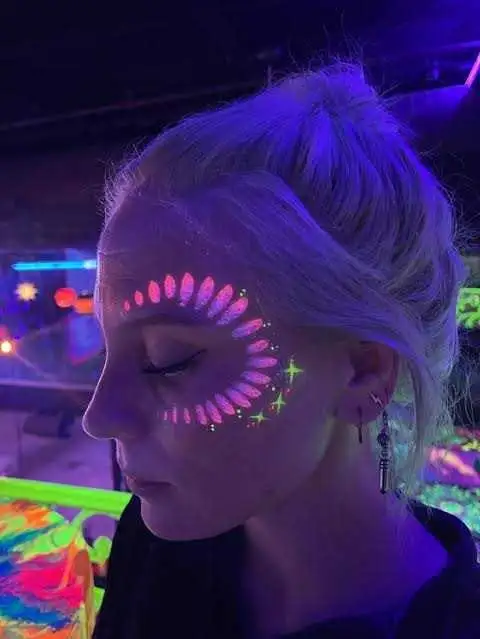Black Light UV Glow Face Painting