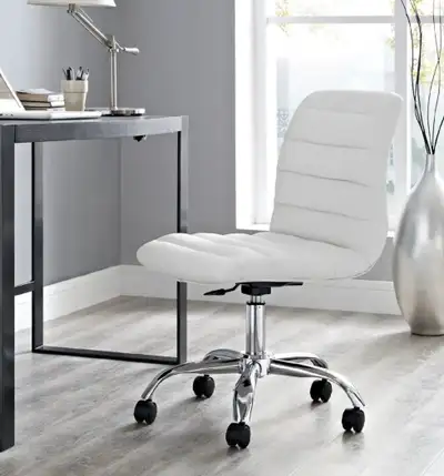 BRAND NEW IN BOX WHITE MODWAY RIPPLE MID BACK OFFICE CHAIR, View more
