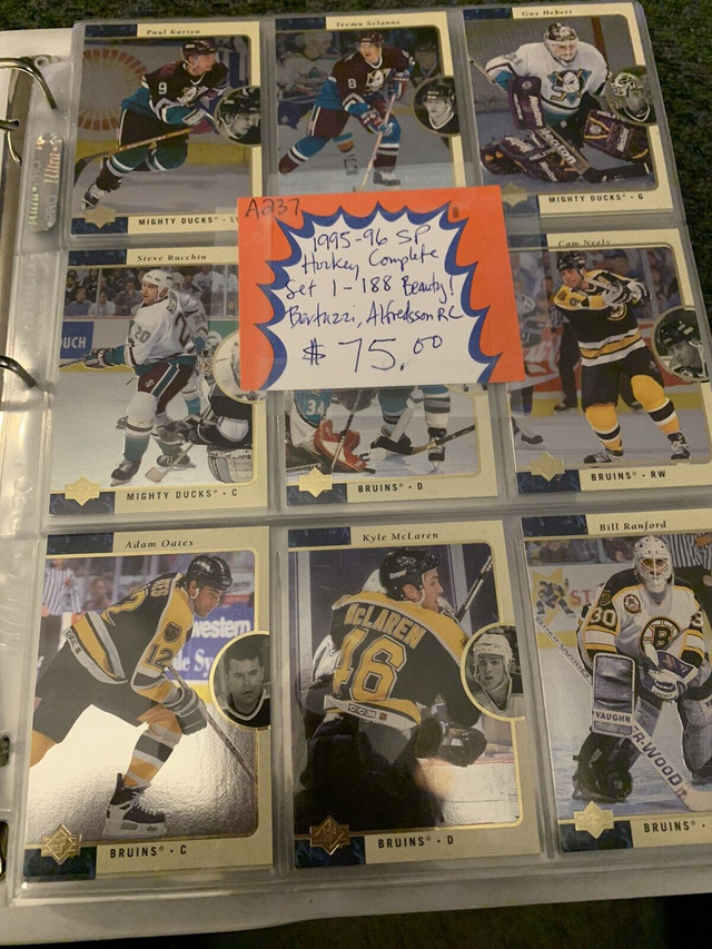 1995-96 Upper Deck SP Set 188 Alfredsson Bertuzzi RC Booth 263 in Arts & Collectibles in Edmonton