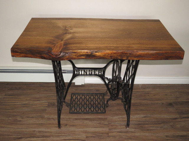 *NEW* Live Edge Wood Table Singer Sewing Base in Other Tables in Trenton