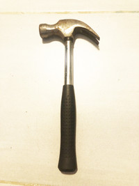 VINTAGE HEAD CLAW HAMMER ALL METAL + RUBBER GRIP 10 INCHES TOTAL