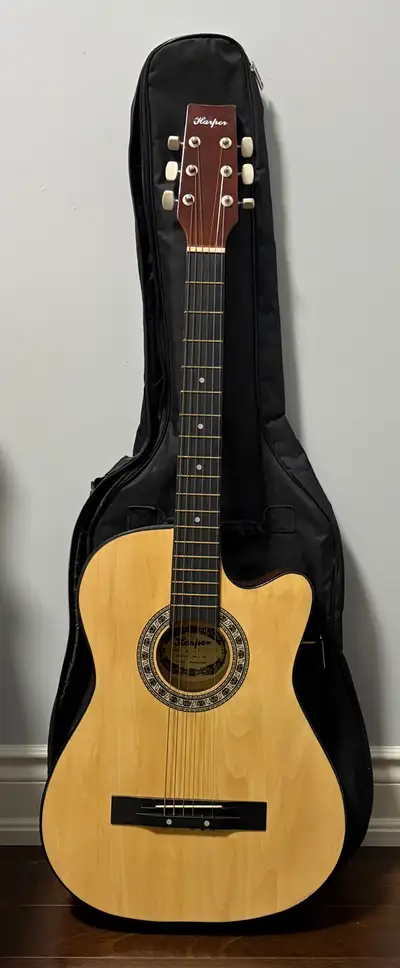 Harper Acoustic Guitar + Carrying Bag – $100, View more