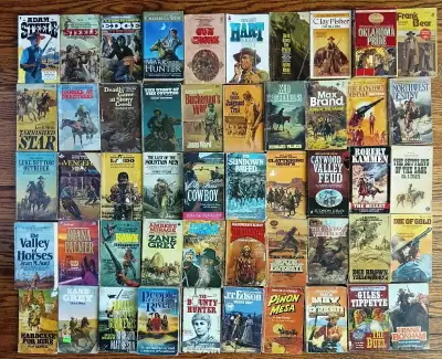 1951-2010 WESTERNS COWBOY PAPERBACK LOT OF 50, View more