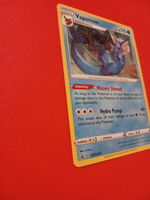 Vaporeon Holo Black Star Promo in Toys & Games in City of Halifax - Image 2