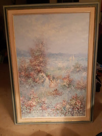 FIRST $95~Signed Original Painting Of Women In Field Of Flowers