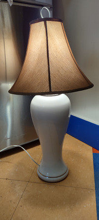 White table lamp, $15