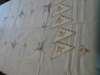 Vintage tablecloth with embroidery