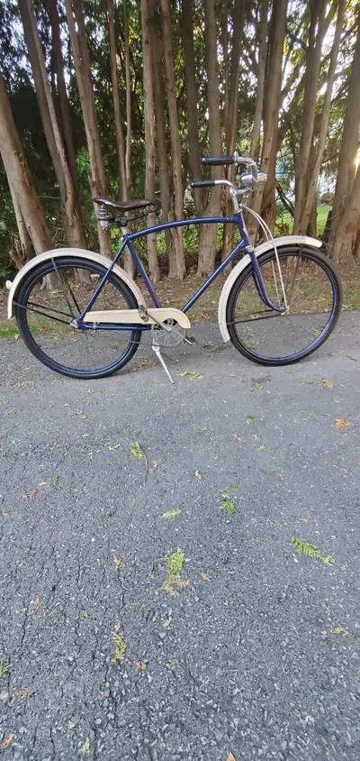 Restored 1952 vintage ccm cruiser bicycle., View more