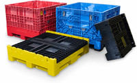USED BULK BOXES, PALLET CONTAINERS,USED PLASTIC COLLAPSIBLE BINS