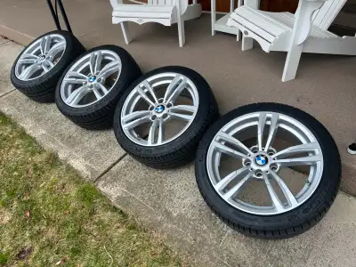 complete winter wheel and tire set originally used on a BMW E46 convertible. Wheels Brand: Replika R...