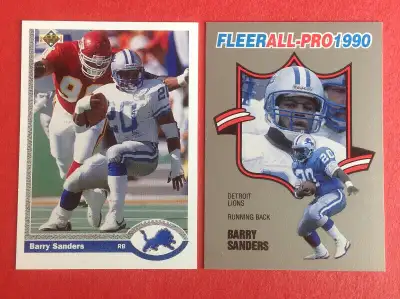 Fleer Upper Deck Barry Sanders Football Cards, View more