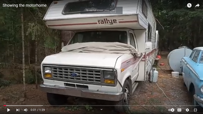 Renting a motorhome for $700/month on a 10 acre off-grid property in Madoc. • Has a small solar syst...