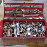 Tool Box Full of Mixed Sockets