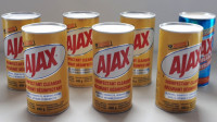 Lot of (6) Vintage Cans of Ajax Institutional Powder; Louisbourg