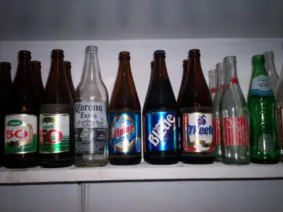 Empty Vintage Beer Bottle Collection, View more
