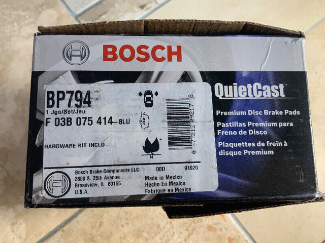 New front brake pads set Bosch (for Volvo) in Other Parts & Accessories in Guelph - Image 2