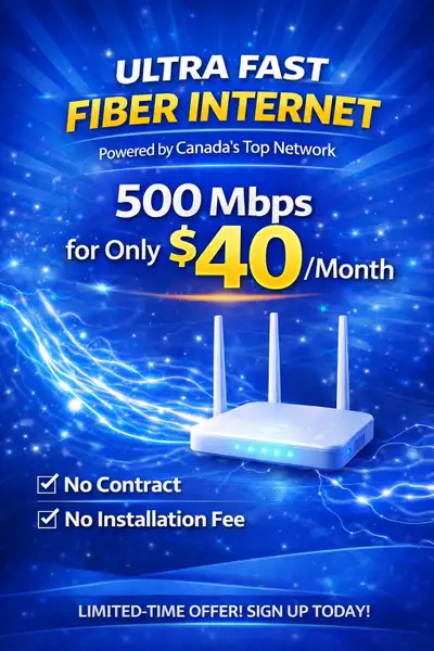 Unlimited fiber internet offers, View more