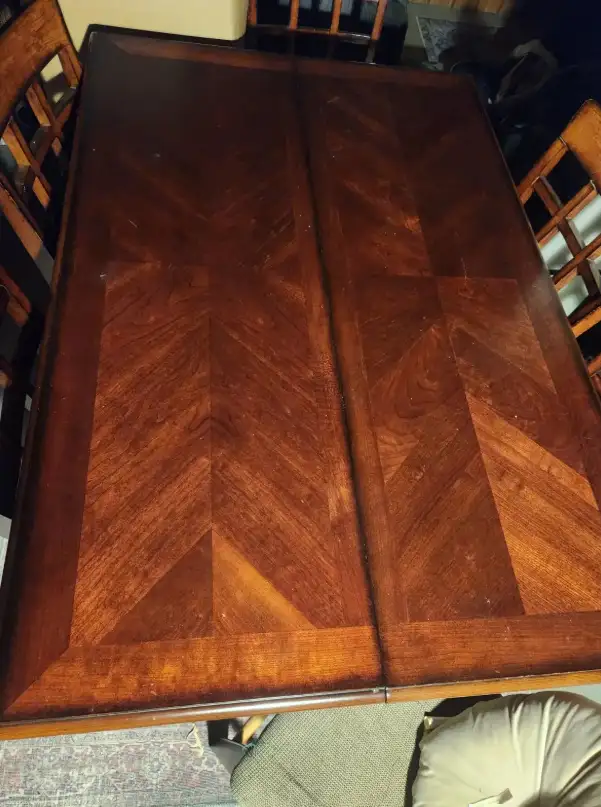 Wooden Table, Leaf, and Chairs | Dining Tables & Sets | Edmonton | Free ...