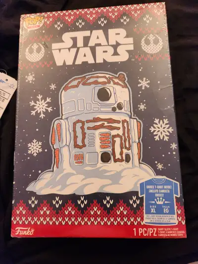 Brand new still in box xl droid funko holiday shirt. Asking 10 or best offer. Any questions please a...