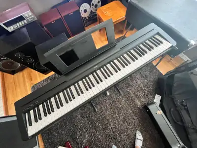  Yamaha P-45 Digital Piano – 88-Key Keys + Stand & Pedal, View more