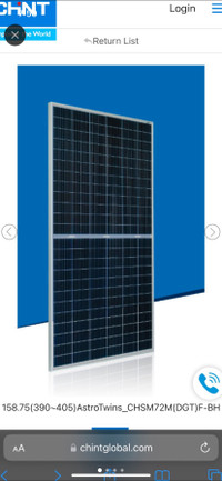 395 Watt Solar panels