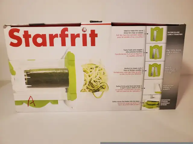 New Starfrit Spiralizer Spiral Slicer with 3 Stainless Steel Bla in Processors, Blenders & Juicers in Ottawa - Image 4