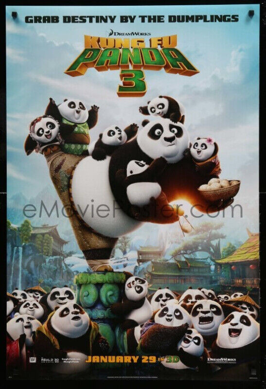 KUNG FU PANDA 3 (2016) ORIGINAL MOVIE POSTER in Arts & Collectibles in Truro