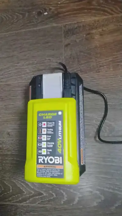 40 v Ryobi lithium battery and charger , View more
