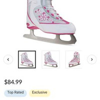VIC Frost Recreational Ice Skates, Junior/Girls, White/Pink