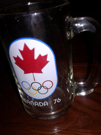 1976 OLYMPIC CANADA GLASS MUG