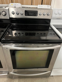 KitchenAid stainless steel glass top stove with convection oven 