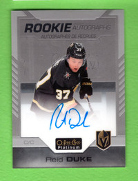 2020-21 O-Pee-Chee Platinum Rookie Autographs Reid Duke RECRUE