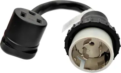 50A Locking Male SS2-50P to 6-50R Welder Adapter Cord, 6AWG 1.5F, View more