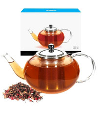 Glass tea steeper teapot
