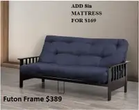 GREAT PRICES - HUGE VARIETY OF STYLES AND COLOURS OF FUTONS