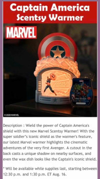Captain America Scentsy Warmer