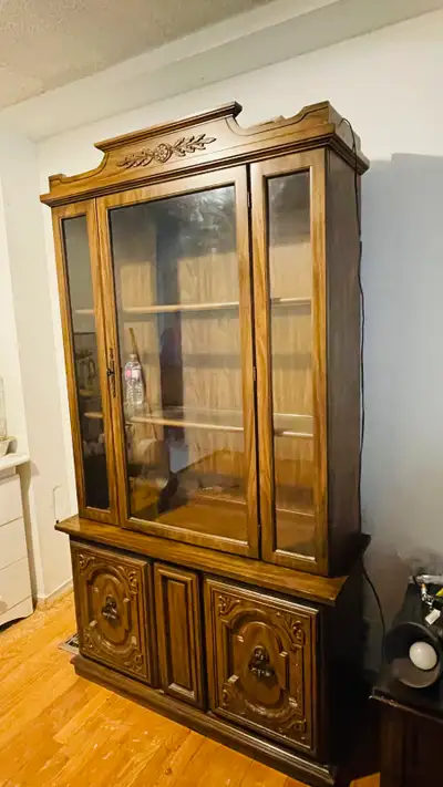 Wooden China Cabinet 76”X42”, View more