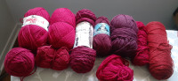 YARNS - Mixed Burgundy-AUTUMN COLOUR