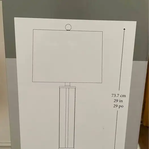 Table lamp glass and steel base pack of 2 in Coffee Tables in Kitchener / Waterloo - Image 3