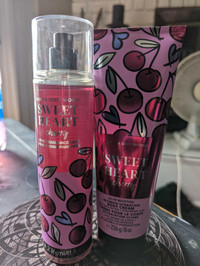 BBW Sweetheart Cherry lotion and spray set