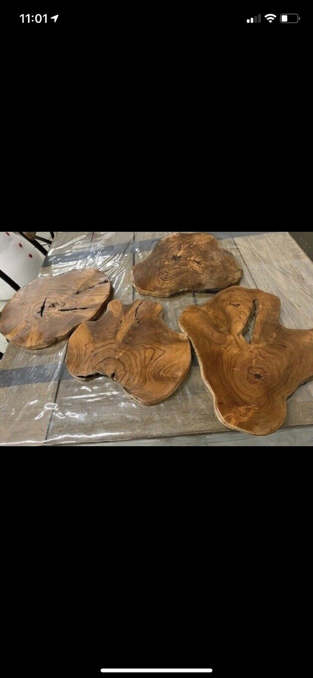 Teak root  slices/wood rounds/slab/placemats/charcuterie board  in Hobbies & Crafts in Mississauga / Peel Region - Image 2