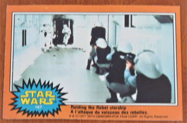1977 O-Pee Chee Star Wars Raiding The Rebel Starship 167 in Arts & Collectibles in Bridgewater