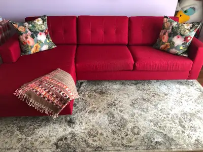Distinctly Home Modular L-shaped Sectional Sofa Red, View more