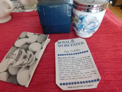Royal Worcester Egg Coddler: Woodland Floral Design, View more