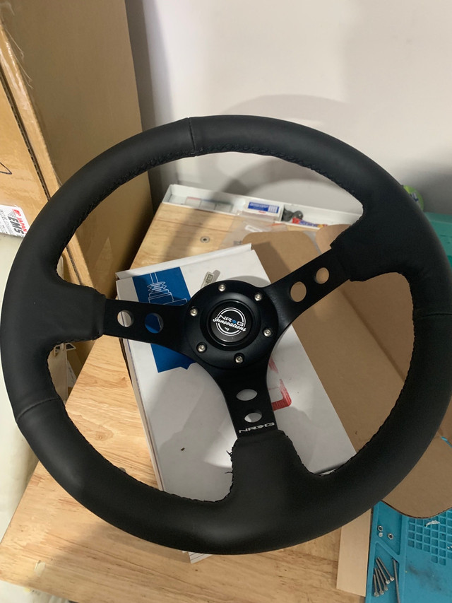 NRG Black Steering Wheel  in Other Parts & Accessories in Dartmouth