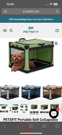 Soft collapsible dog crate - XL