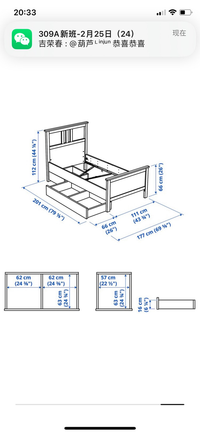 Ikea Hemnes twin (single) bed with drawers in Beds & Mattresses in Markham / York Region - Image 4