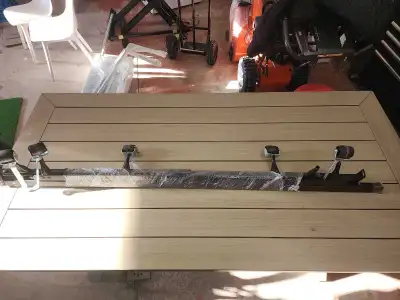 Queen bed frame and box spring, View more