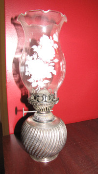 Richard Evered & Sons Sterling silver oil lamp